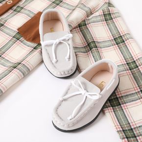 Toddler Stitch Detail White Penny Loafers
