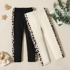 Toddler Girl Leopard Print Colorblock Elasticized Leggings
