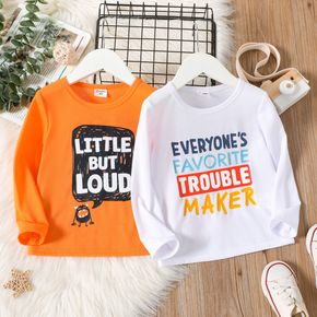 Toddler Boy Casual Letter Print Long-sleeve Tee