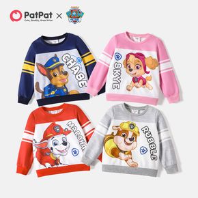 Paw Patrol Toddler Girl/Boy Letter Print Colorblock Striped Pullover Sweatshirt