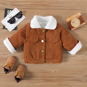 Baby Girl Long-sleeve Thermal Lined Corduroy Jacket