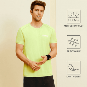 Activewear Anti-UV Men Glow In The Dark Print Short-sleeve Sports Tee