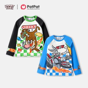 Looney Tune Kid Boy Letter Print Long Raglan Sleeve Tee