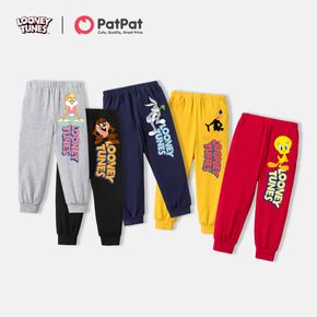 Looney Tunes Toddler Girl/Boy 100% Cotton Letter Print Elasticized Pants