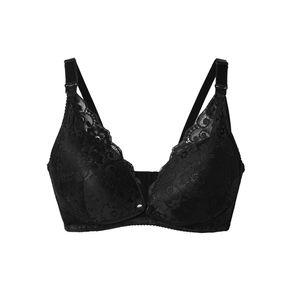 Nursing Solid Floral Lace Thin Bra