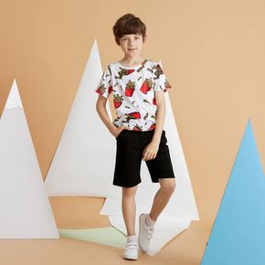 Fashionable Kid Boy Fries Print Set