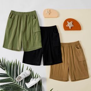 Trendy Kid Boy Pocket Summer Solid Sweatpants Shorts