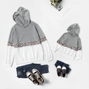 Leopard Splice Pullover Sweatshirts für Mama und mich