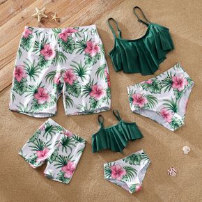 Floral Print Family Matching Swimsuits