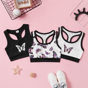 Butterfly Print Active Tank for Girls