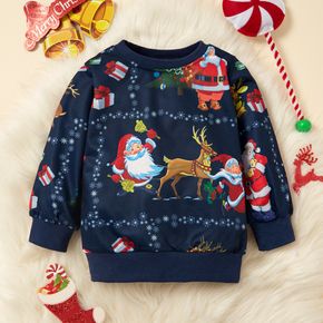 Baby / Toddler Christmas Santa Claus Elk Snowflake Pattern Pullover