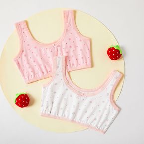 Pretty Kid Girl Strawberry Print Bowknot Decor Underwear