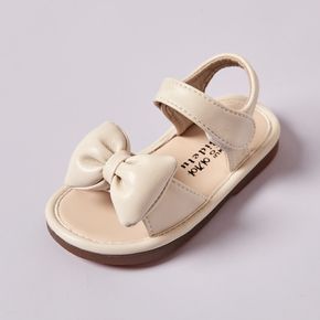Toddler / Kid Solid Bowknot Velcro Closure Sandals
