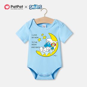 Smurfs Baby Boy Stars and Moon Mother's Day Cotton Bodysuit