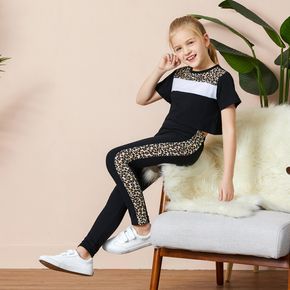 Kid Girl Leopard Top & Pants Set