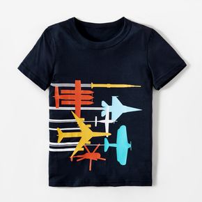 Trendy Kid Boy Airplanes Race Print Tee