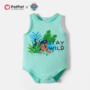 PAW Patrol Little Boy/Girl Plant Print Cotton Sleeveless Bodysuit