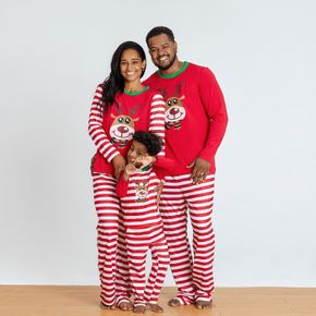 Familien Outfits Weihnachten Tier rot Schlafanzug Pyjama