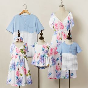 Mosaic Floral and Color Block Family Matching Sets
