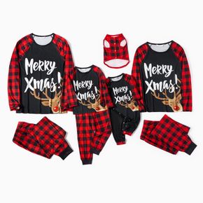 Familien Outfits Weihnachten Weihnachtsmuster schwarz Schlafanzug Pyjama