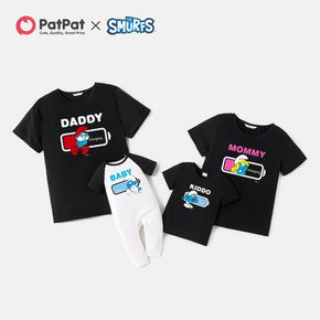 Smurfs Energy Charging Family Matching Cotton Tees and Romper