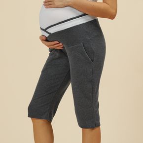 Maternity casual Color Block Print Regular type Casual pants