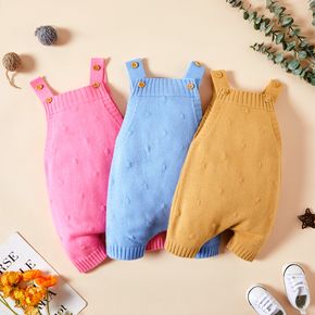 Baby Boy/Girl Knit Solid Overalls Jumpsuits