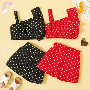 2-piece Toddler Girl Polka dots Camisole and Shorts Set
