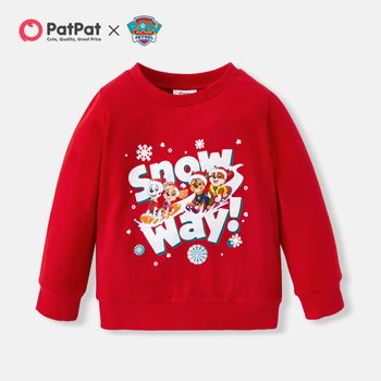 PAW Patrol Toddler Boy/Girl Christmas Snow and Pups Team Pullover Sweatshirt