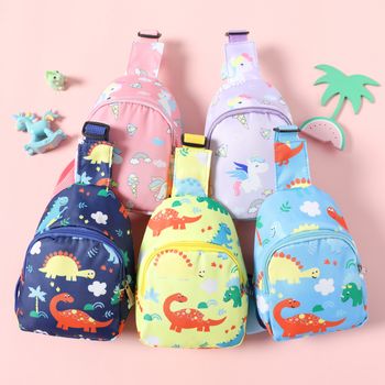 kids Unicorn Dinosaur Pattern Chest Bag Sling Bag