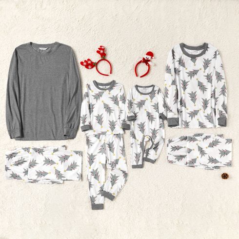 Family Matching Christmas Tree Print Pajamas Sets(Flame Resistant)