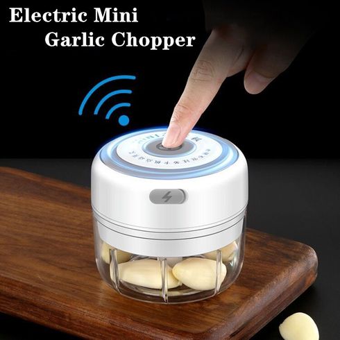 Mini Electric Garlic Grinder Portable Food Press Mincer Seasoning Masher Spice Chopper Kitchen Accessories