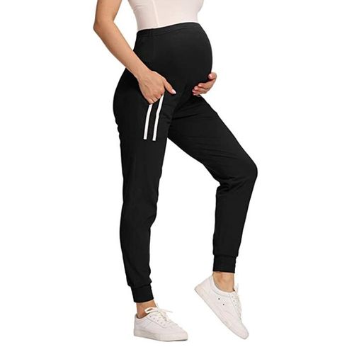 Calças casuais para grávidas Apenas para maternidade Básico Cor sólida Cor sólida Malha Cintura alta