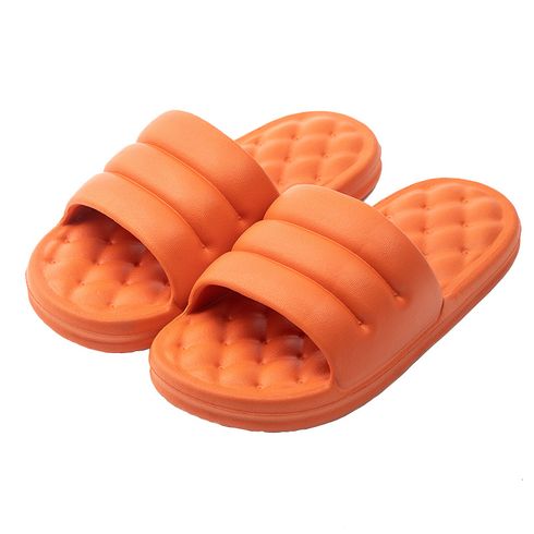 Mute EVA Sofa Slides Women Thick Sole Soft Indoor Slippers Women Anti-slip Sandals Men Summer Platform Women Shoes Bath Orange big image 2