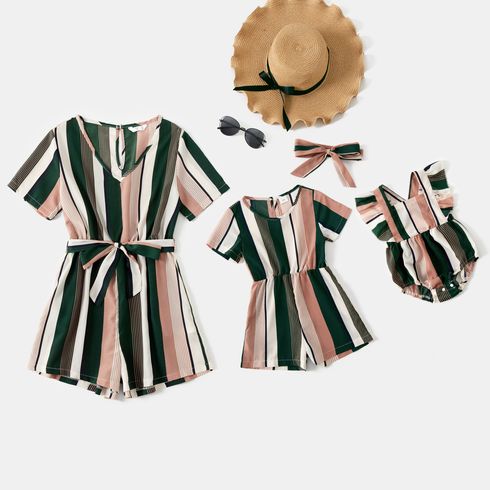 Stripe Series Short Rompers for Mommy and Me