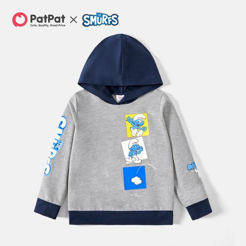 Smurfs Kid Boy  Colorblock Hoodie Sweatshirt