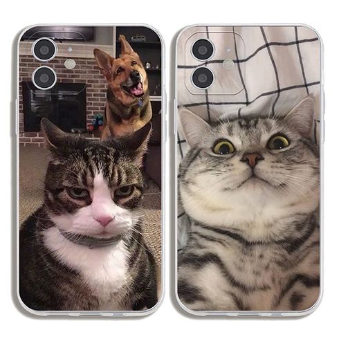 iPhone Case Cute Cats Face Graphic Phone Case for iPhone 7/7 Plus/11/11 Pro/11 Pro Max/12/12 Pro/12 Pro Max/12 Mini/X/XS Max/XR