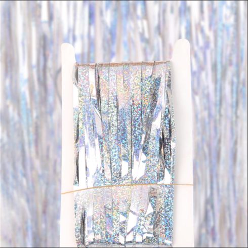 Laser Rain Silk Curtain Party Decoration Birthday Party Wedding Background Wall Decor Color-A big image 4