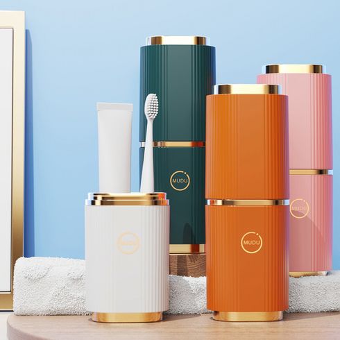 Reisezahnputzbecher Etui Zahnpastabehälter multifunktionale tragbare Zahnbürste Zahnpasta-Aufbewahrungsbecher für Geschäftsreisen, Reisen und den täglichen Gebrauch