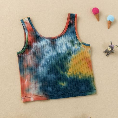 Toddler Girl Tie Dyed Ribbed Tank Top