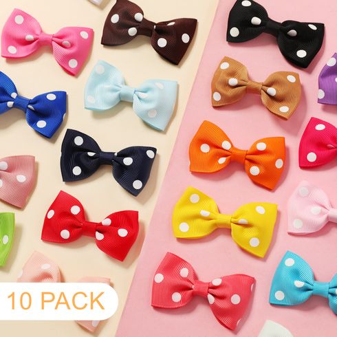 Pacote de 10 bolinhas com nervuras em arco, acessórios de cabelo para meninas
