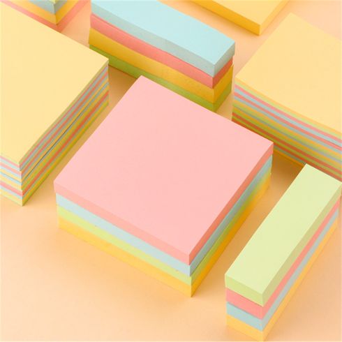 100 Sheets Sticky Notes Bright Colors Self-Stick Pads Easy to Post Notes for Study Works Daily Life