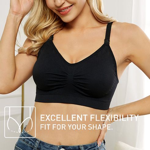 Nursing Ruched Wirefree Bra (A-D CUP SIZES)