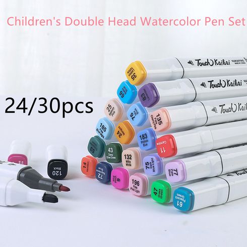 24/30-colors Double Headed Highlighter Pen for Coloring Underlining Highlighting Broad and Fine Tips School Office Stationery