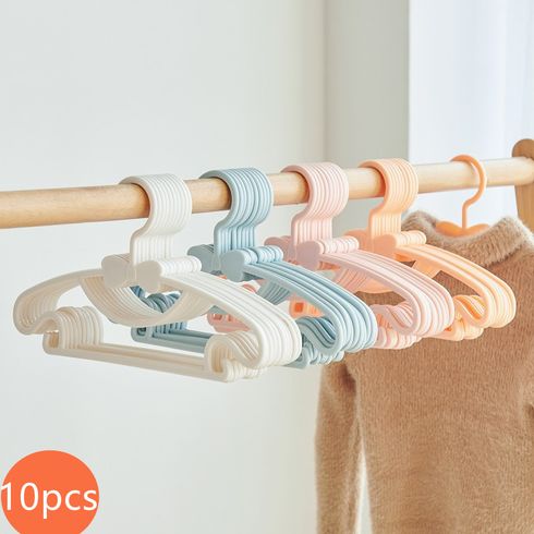 10er-Pack Babybügel aus Kunststoff für Kinder, rutschfeste Kleiderbügel für Wäsche und Schrank