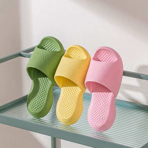 Simple Plain Cloud Slippers Soft  Comfortable Home Slippers Shower Bathroom Sandal Slipper