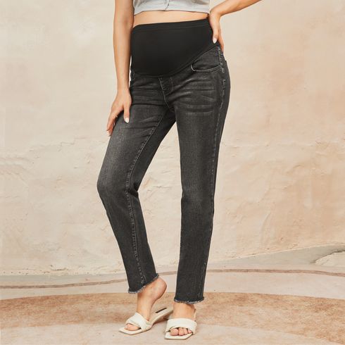 Maternity Dark Grey Cat Whiskers Jeans