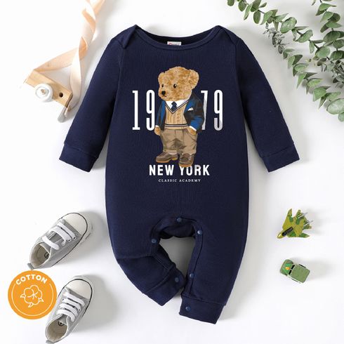 Baby Boy/Girl 95% Cotton Long-sleeve Graphic Jumpsuit