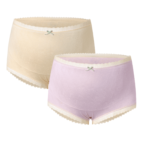 2-pack Maternity Lace Trim High Waist Panty