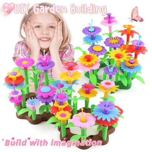 لعبة ترتيب الزهور للأطفال ، سلسلة حديقة الأحلام الإبداعية ، تجميع الألعاب التعليمية